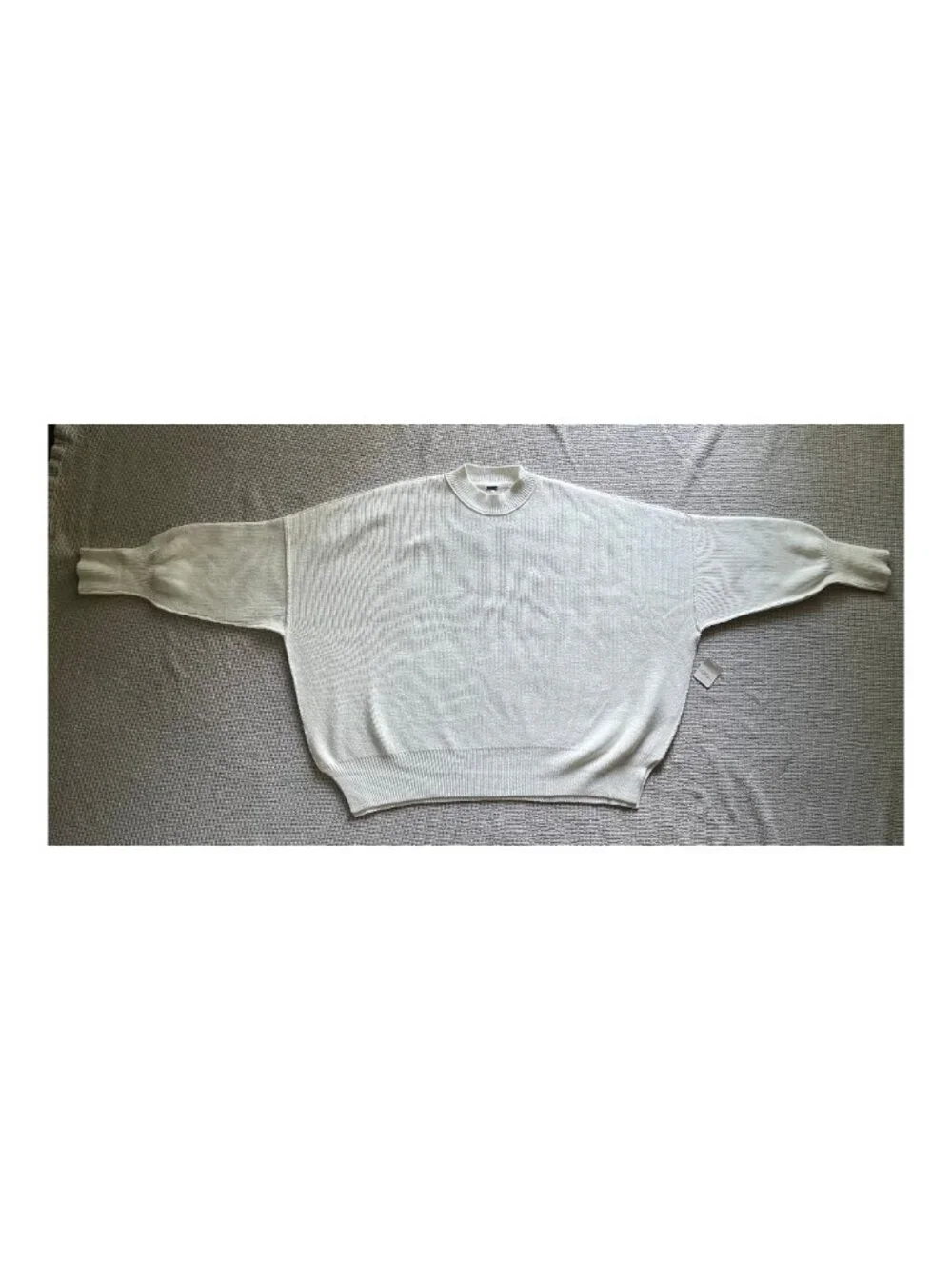 NEW - Free People White Slouchy Oversized Knit Sweater Pullover Medium Size M